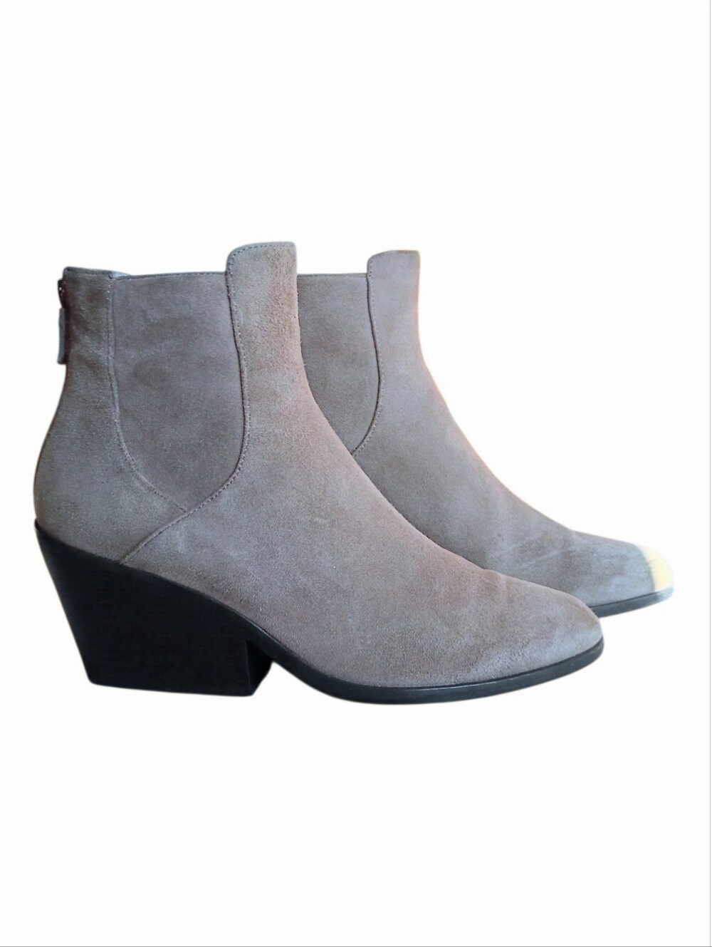 EILEEN FISHER Women's Peer Suede Ankle Boots Taupe Sz 7 5
